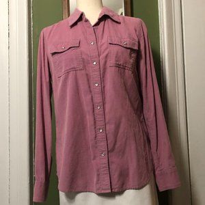 Banana Republic medium corduroy pink blouse